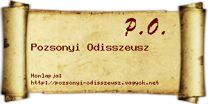 Pozsonyi Odisszeusz névjegykártya